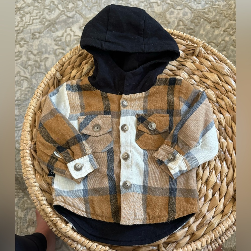 Olive and Scout Flannel Jacket, 6-12m
